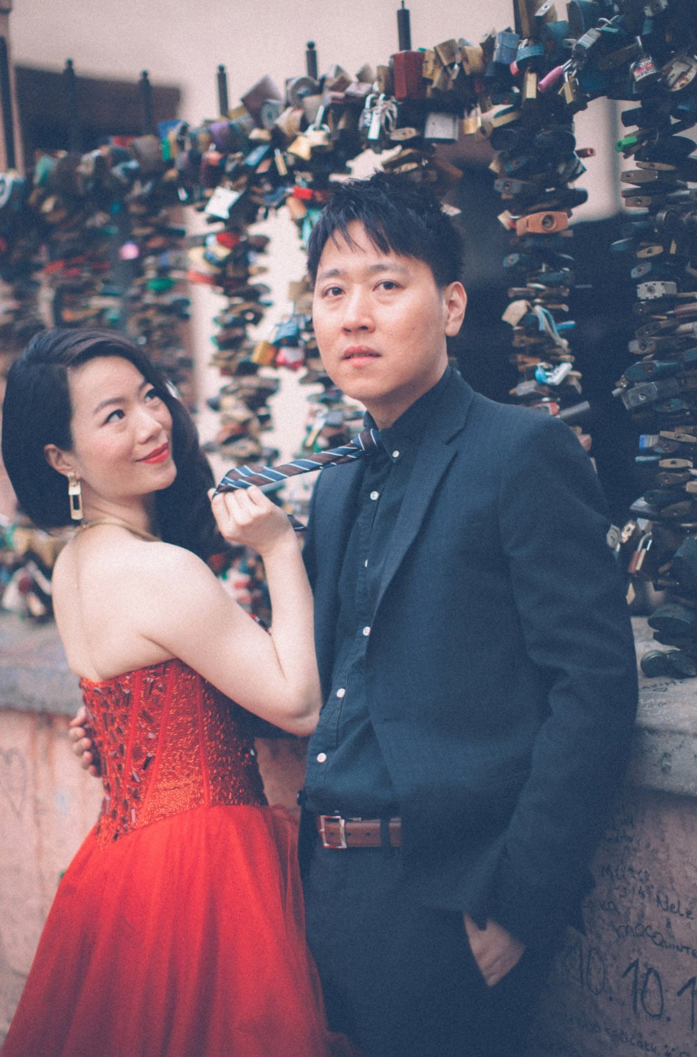 Dudu & Leo pre wedding portrait session in Prague by American Photographer Kurt Vinion. 