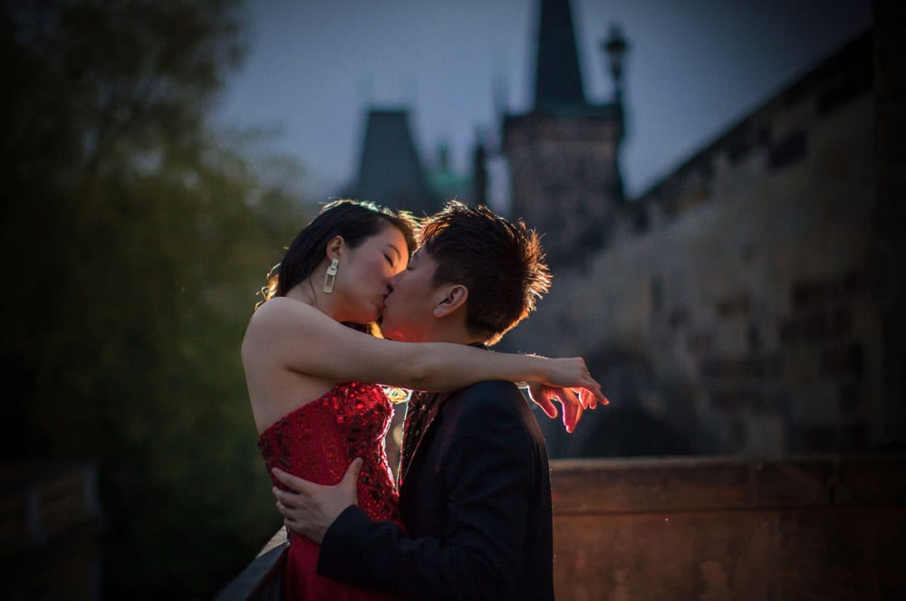 Dudu & Leo pre wedding portrait session in Prague by American Photographer Kurt Vinion. 