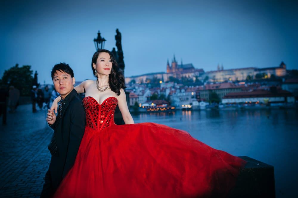 Dudu & Leo pre wedding portrait session in Prague by American Photographer Kurt Vinion. 