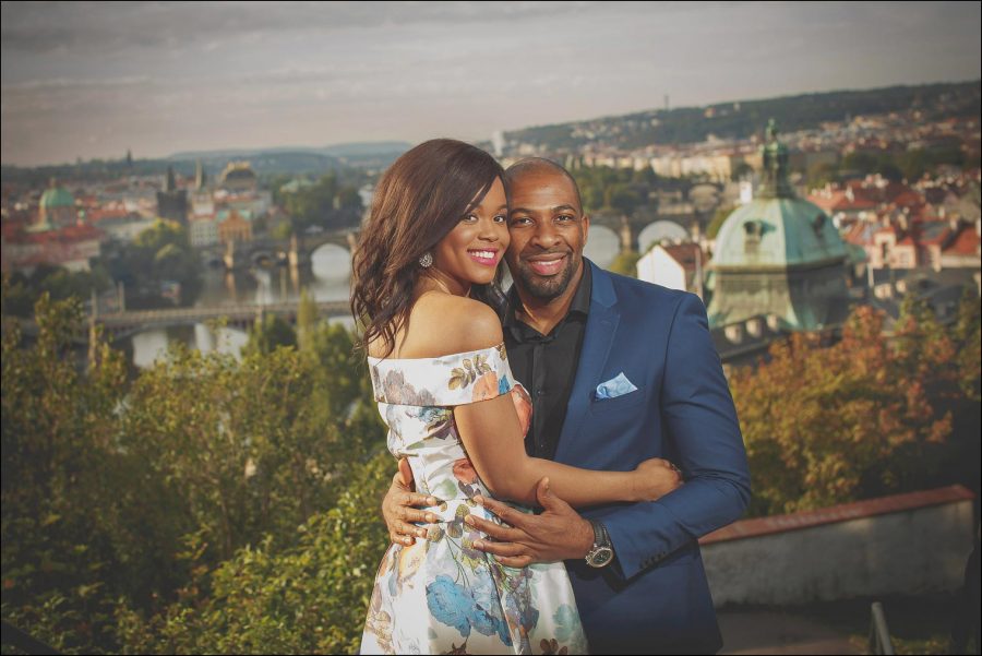 Amala & Emeka's Engagement Portrait Session in Prague. Portraits by American photographer Kurt Vinion