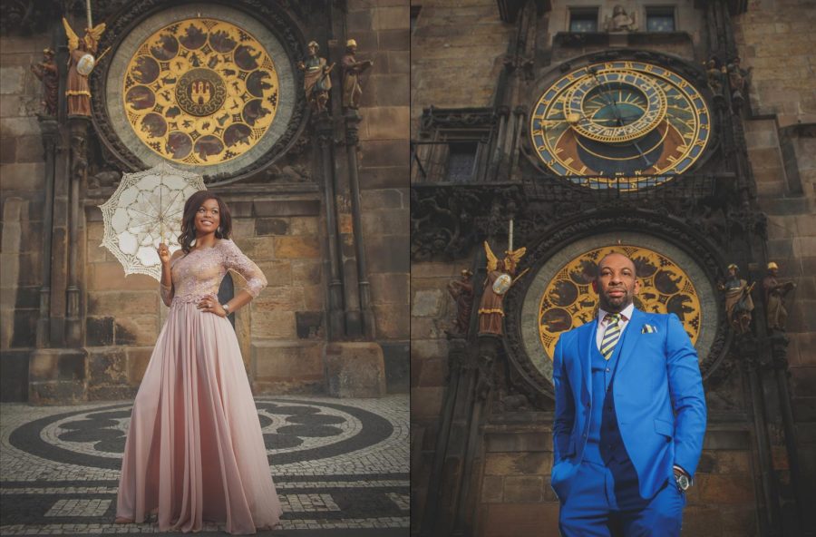 Amala & Emeka's Engagement Portrait Session in Prague. Portraits by American photographer Kurt Vinion