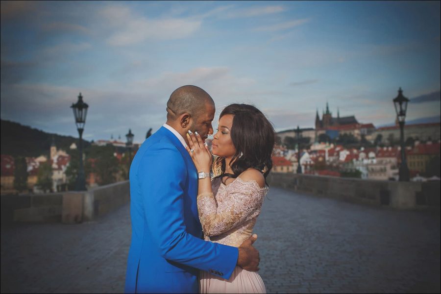 Amala & Emeka's Engagement Portrait Session in Prague. Portraits by American photographer Kurt Vinion