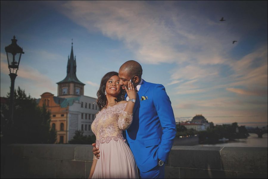 Amala & Emeka's Engagement Portrait Session in Prague. Portraits by American photographer Kurt Vinion