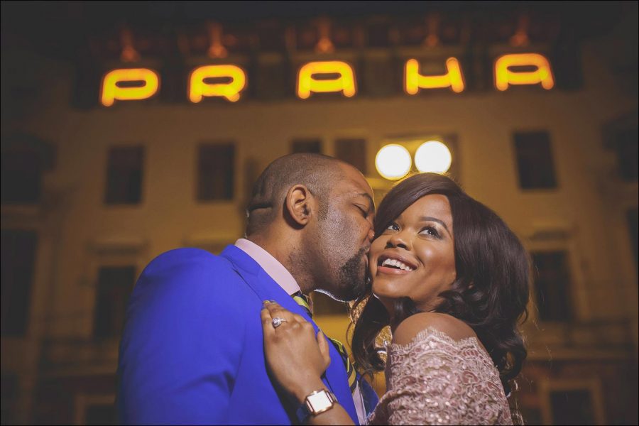 Amala & Emeka's Engagement Portrait Session in Prague. Portraits by American photographer Kurt Vinion