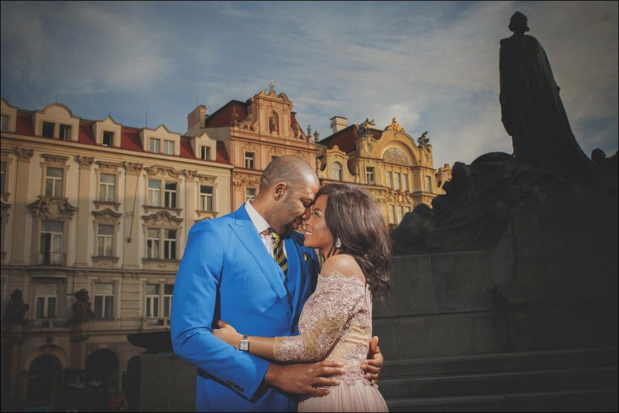 Amala & Emeka's Engagement Portrait Session in Prague. Portraits by American photographer Kurt Vinion