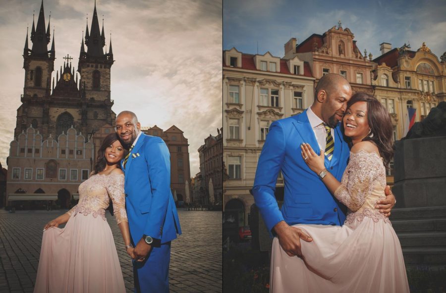 Amala & Emeka's Engagement Portrait Session in Prague. Portraits by American photographer Kurt Vinion