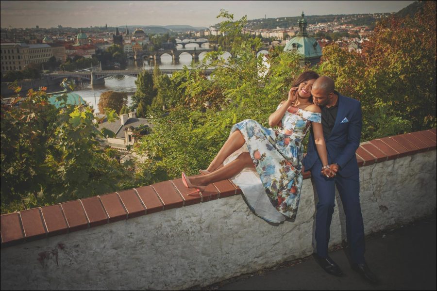 Amala & Emeka's Engagement Portrait Session in Prague. Portraits by American photographer Kurt Vinion