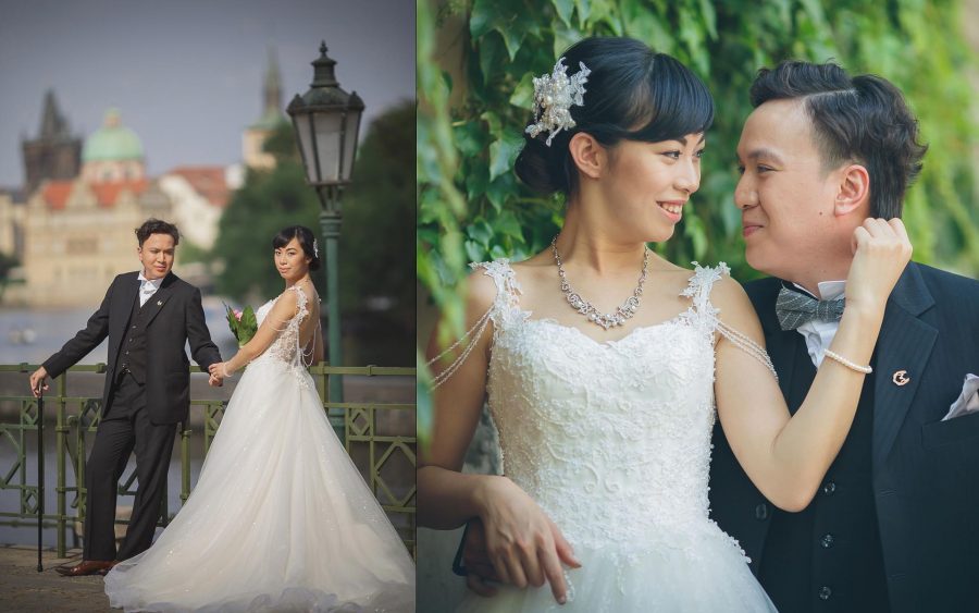 a summer pre wedding portrait session in Prague with C&L from Macau, by American photographer Kurt Vinion