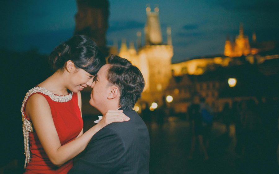 a summer pre wedding portrait session in Prague with C&L from Macau, by American photographer Kurt Vinion