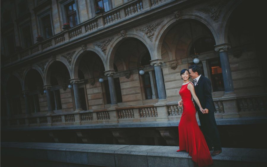 a summer pre wedding portrait session in Prague with C&L from Macau, by American photographer Kurt Vinion