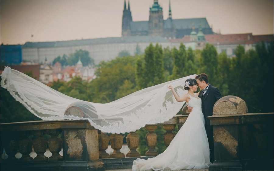 a summer pre wedding portrait session in Prague with C&L from Macau, by American photographer Kurt Vinion