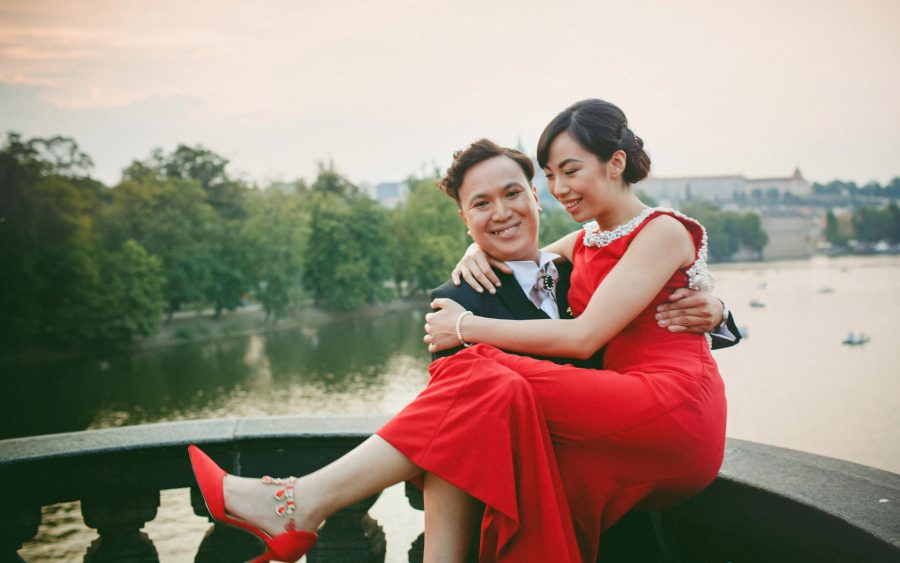 a summer pre wedding portrait session in Prague with C&L from Macau, by American photographer Kurt Vinion