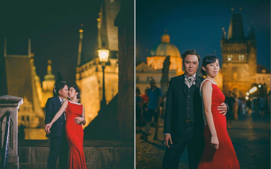 a summer pre wedding portrait session in Prague with C&L from Macau, by American photographer Kurt Vinion