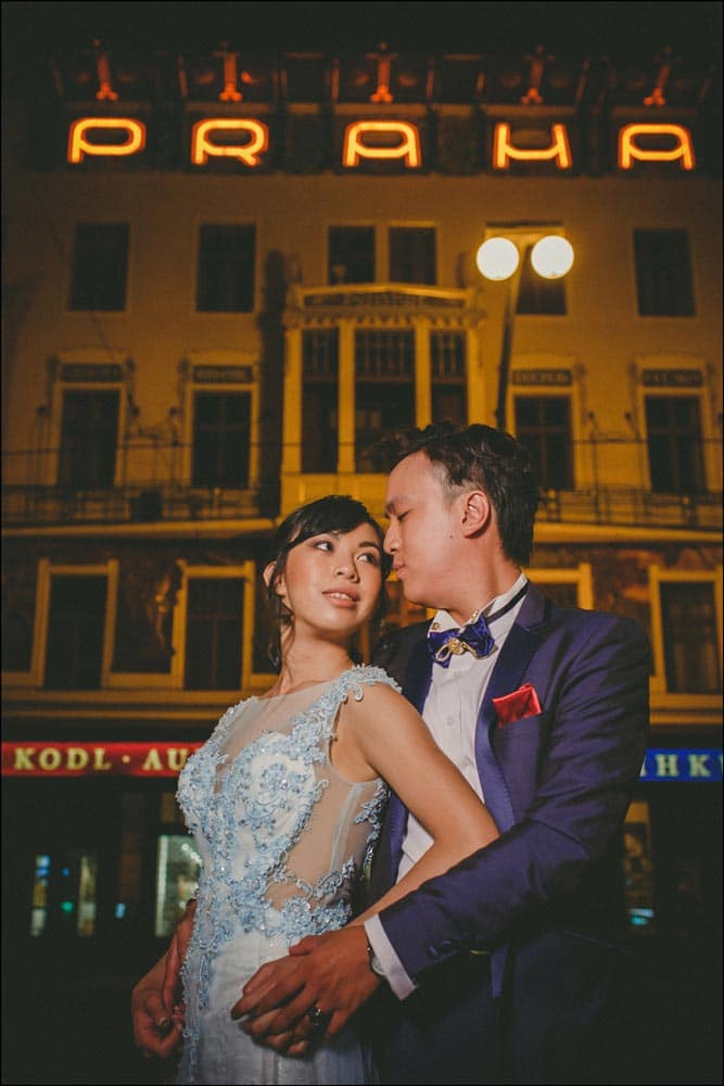 a summer pre wedding portrait session in Prague with C&L from Macau, by American photographer Kurt Vinion