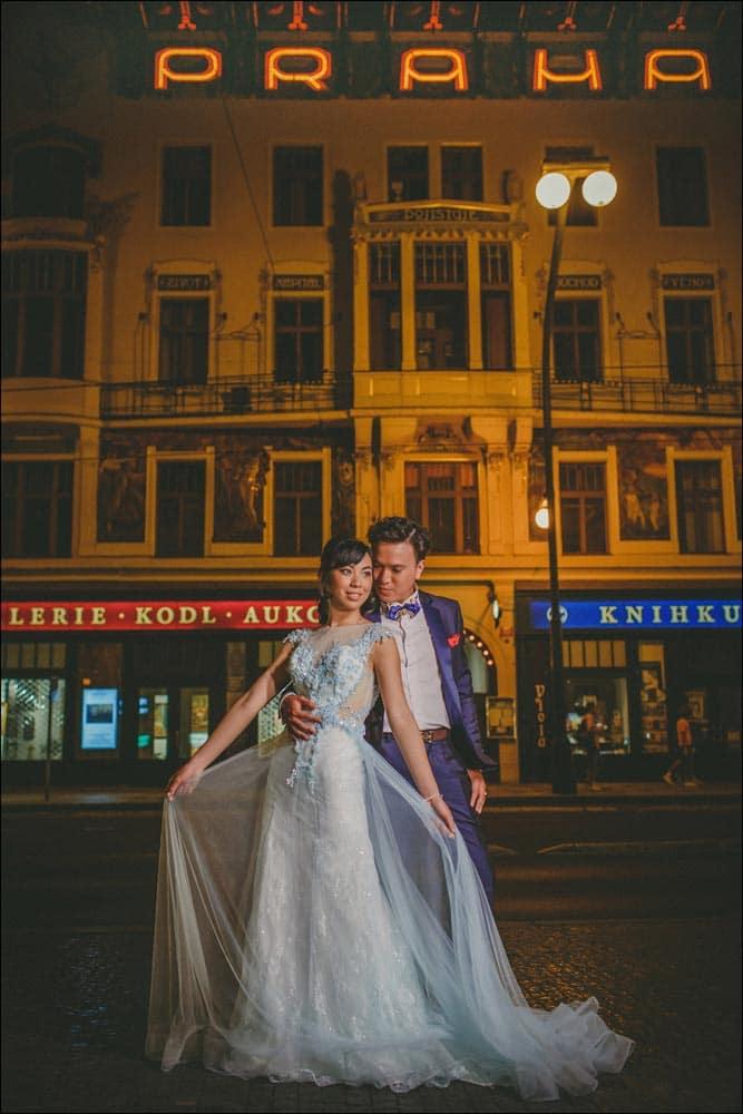 a summer pre wedding portrait session in Prague with C&L from Macau, by American photographer Kurt Vinion