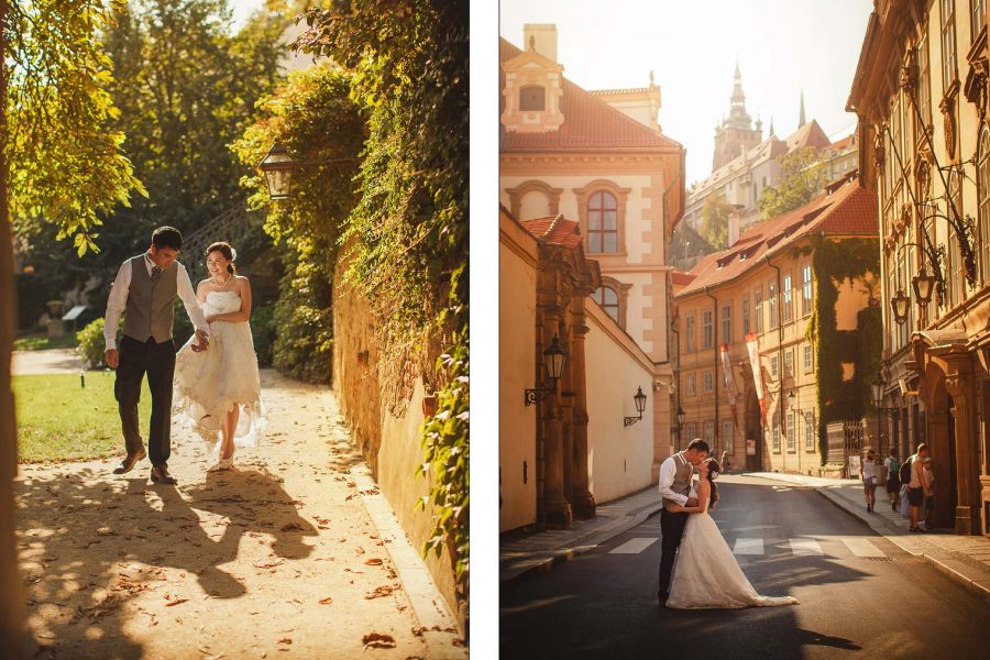 T+P / pre wedding portrait session in Prague