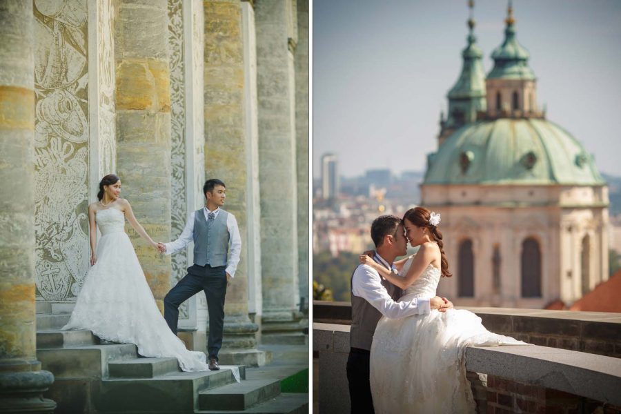 T+P / pre wedding portrait session in Prague