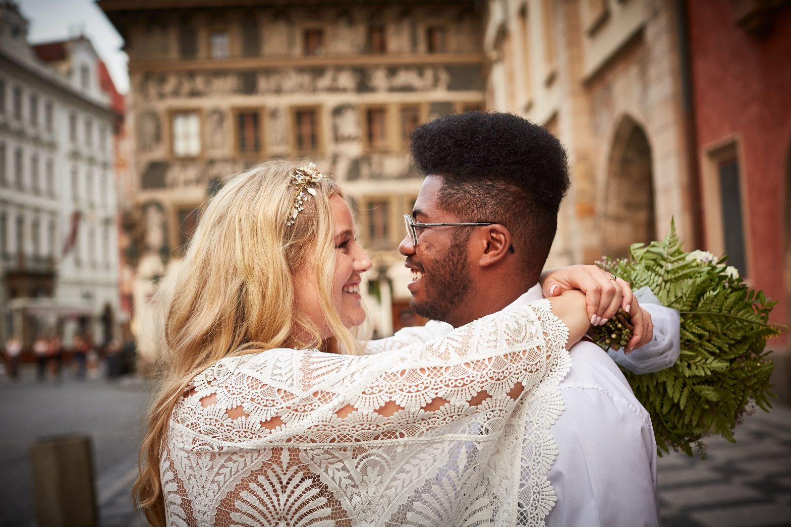 Happy Bride & Groom in Prague