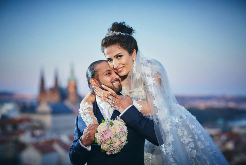 By placing the bride higher than the groom, you will create unique images that they will appreciate.